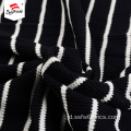 Rajut Hitam Dan Putih Stripe Dress Fabric Wanita